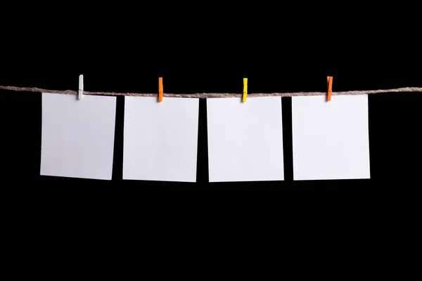 Four White blank notes — Stock Photo, Image