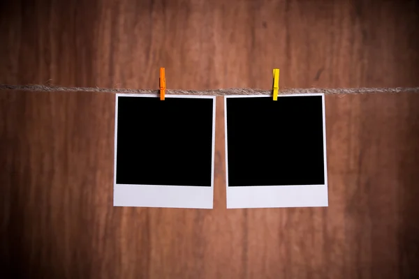 Two Blank instant photos — Stock Photo, Image