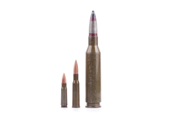 Three rifle bullets — Stock Photo, Image