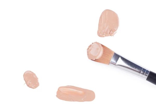 Närbild av makeup concealer borste — Stockfoto