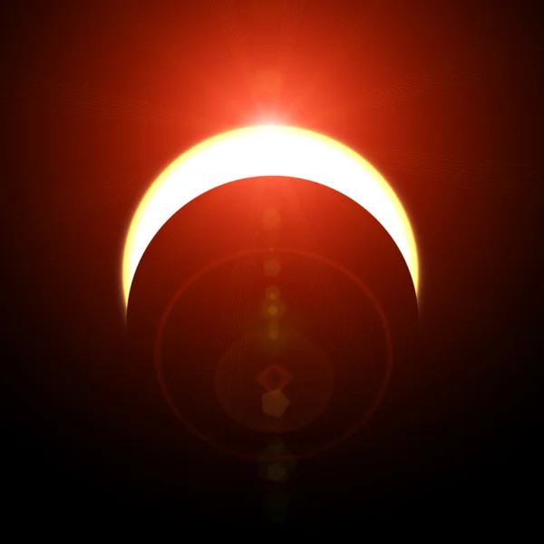 Colorful solar eclipse — Stock Photo, Image