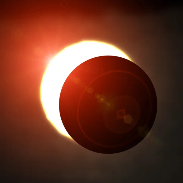 Eclipse solar colorido — Fotografia de Stock