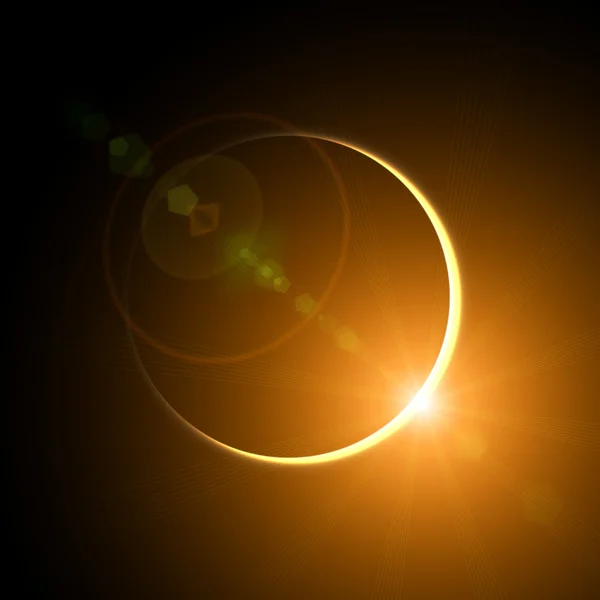 Colorata eclissi solare — Foto Stock