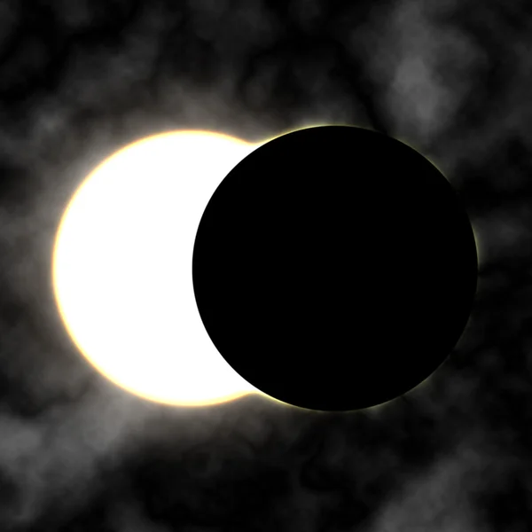 Colorata eclissi solare — Foto Stock