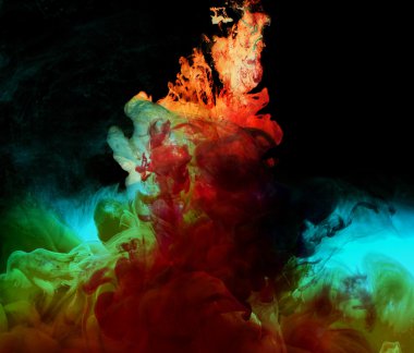 Renkli soyut mürekkepler