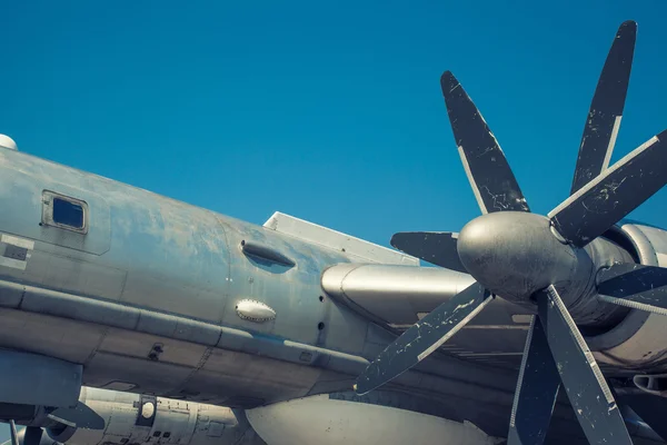 Motore di un vecchio aereo — Foto Stock