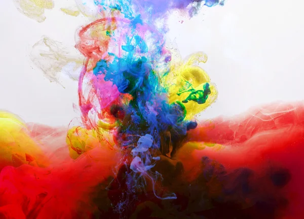 Colorful Inks in water — Stock Photo, Image