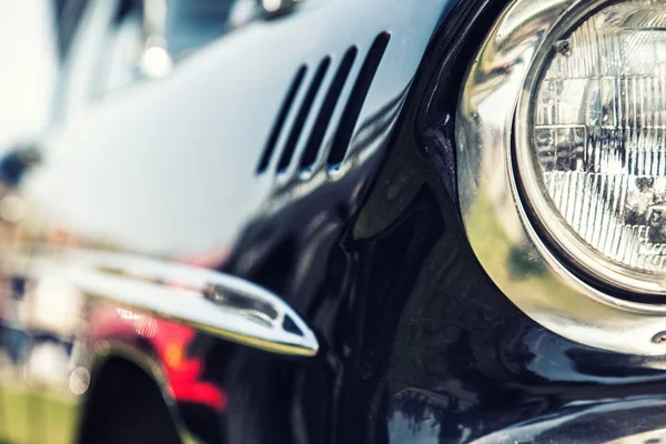 Part retro car headlight — Stock Photo, Image