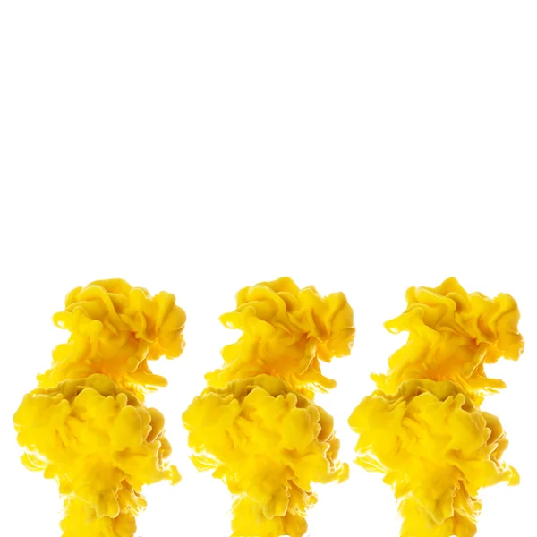 Yellow Inks in water — Stock Photo, Image