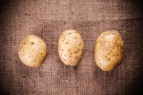 Three Fresh Potatoes — Stock Photo, Image