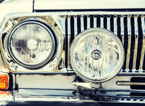 Retro car headlight — Stock Photo, Image