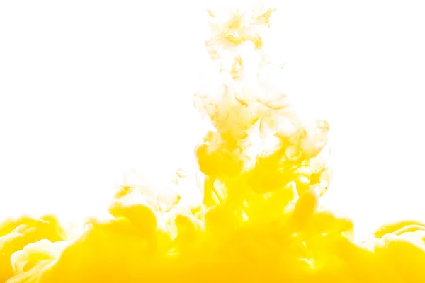 Yellow inks in water — Stock Photo, Image