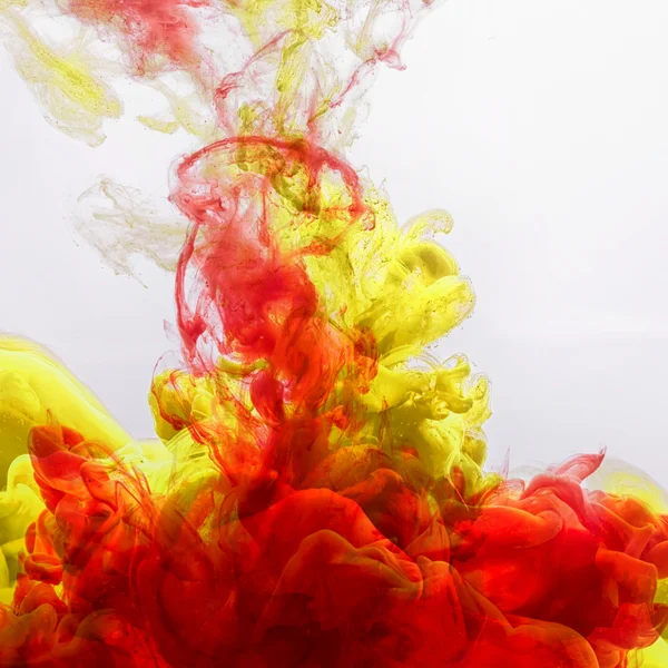 Colorful inks in water — Stock Photo, Image