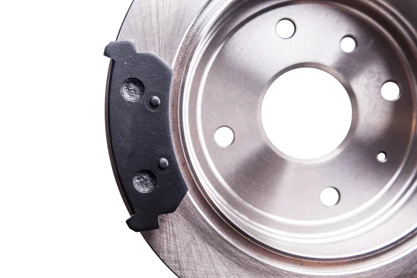 New back brake disk and pad — Stock Photo, Image