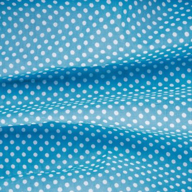 Mavi polka dot kumaş