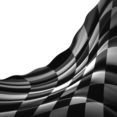 Siyah ve beyaz yarış bayrak