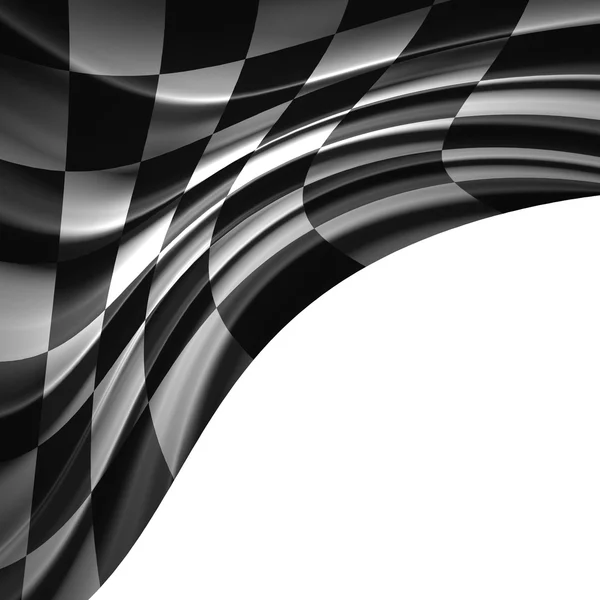 Black and white racing flag — Stock Photo, Image