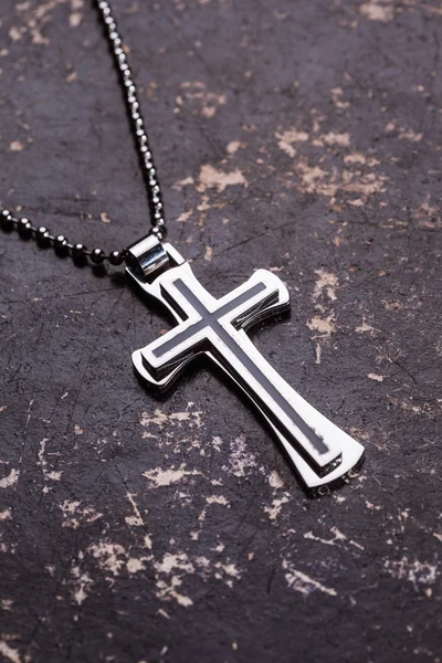 Cross on worn background — Stock Photo, Image