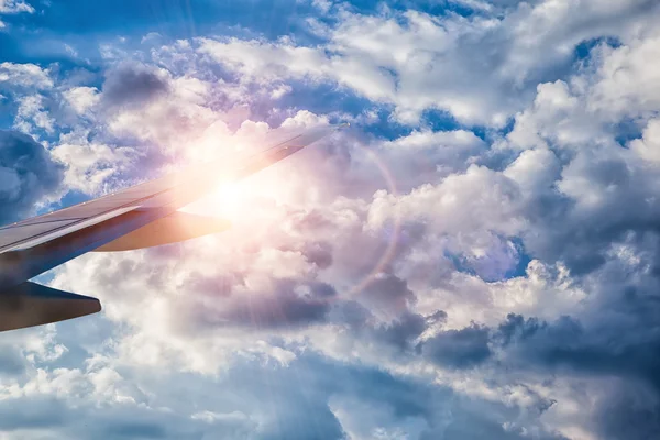 Close-up of wing of the plane — Stock Photo, Image