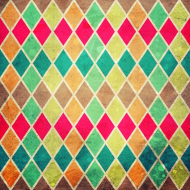 geometric pattern with colorful rombs clipart
