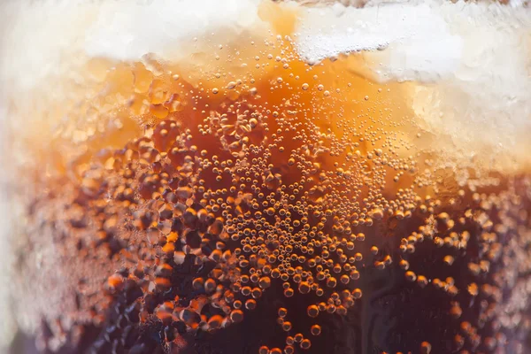 Cola with ice cubes — Stock Photo, Image