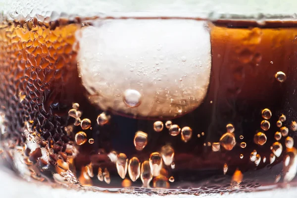 Cola with ice cubes — Stock Photo, Image