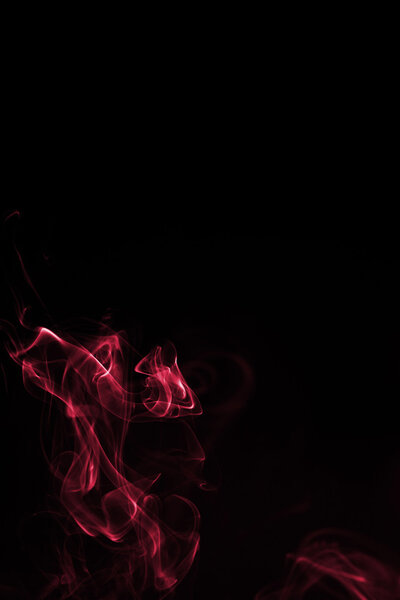 Red abstract smoke on a black background