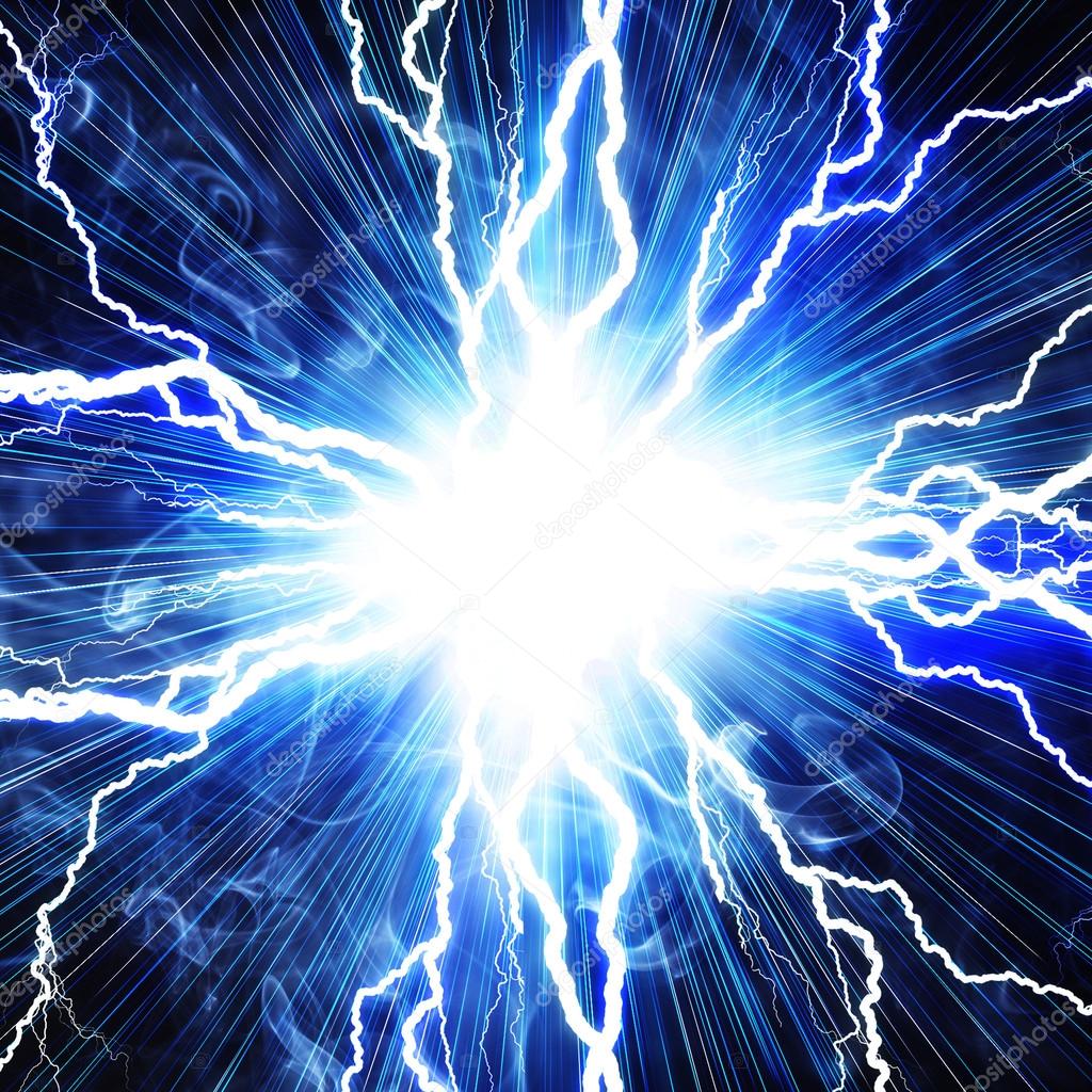 Electric flash of lightning