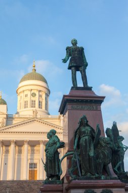 Monument to the Russian tsar Alexander II  clipart