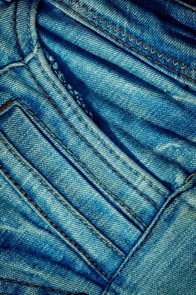 Texture jeans denim bleu — Photo