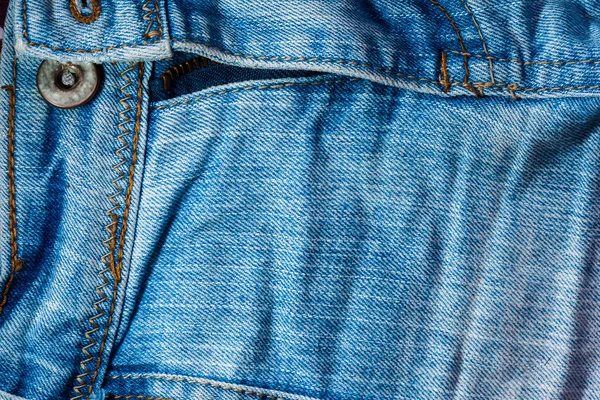 Blue denim jeans texture — Stock Photo, Image