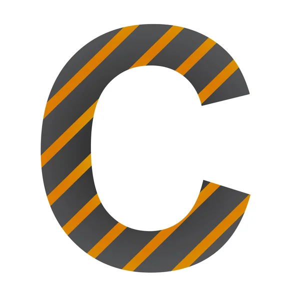 Carta C em estilo industrial — Fotografia de Stock