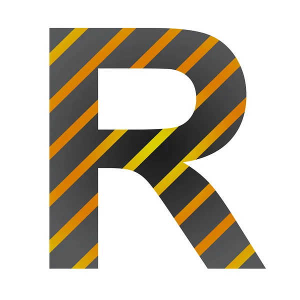 Letter R in industriële stijl — Stockfoto