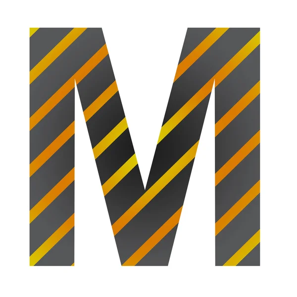 Το γράμμα M σε βιομηχανικό στυλ — Φωτογραφία Αρχείου