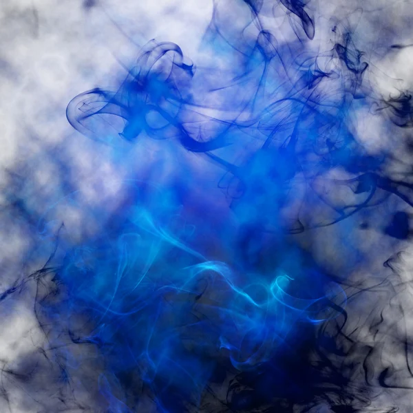 Smoke over blue background — Stock Photo, Image