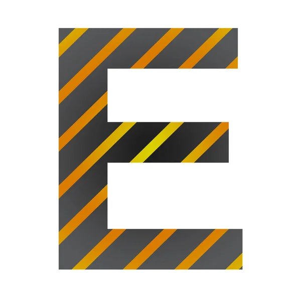 Letter E in industrial style — Stock Photo, Image