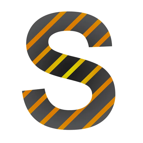 Letter S in industriële stijl — Stockfoto