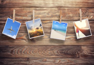 Vacation photos background clipart