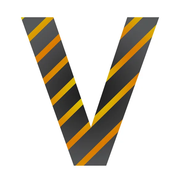 Letter  V in industrial style — Stock Photo, Image