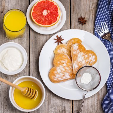 Belçika waffle ile Kahvaltı