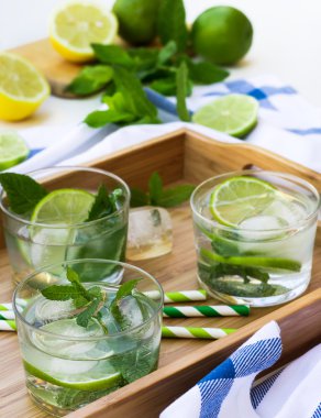 Buzlu taze limonata.