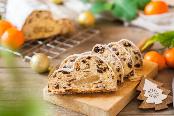 Sezonowe Jedzenie Picie Zimowa Koncepcja Tradycyjne Europejskie Niemieckie Domowe Ciasto — Zdjęcie stockowe