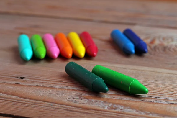 Crayons on a table — Stock Photo, Image