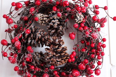 Noel şerit beyaz bir arka plan üzerinde