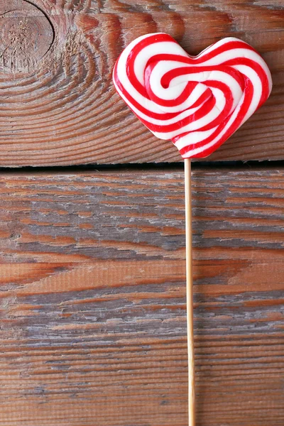 Heart shaped lollipop for Valentine's Day — Stock Photo, Image