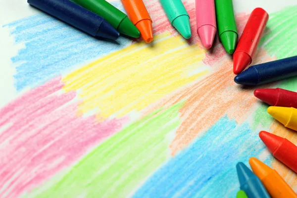 Multicolor Oil Pastel Crayons Lying On Stock Photo 2304730463