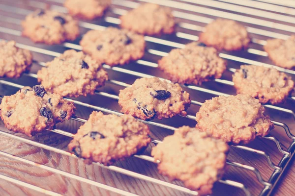 Hand made oatmeal cookies in a vintage style — Stock Photo, Image