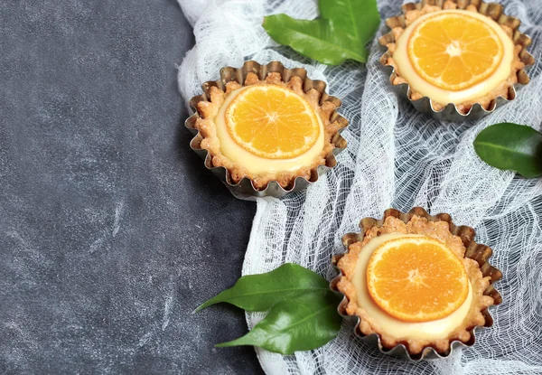 Taart, taartje met citroen wrongel — Stockfoto