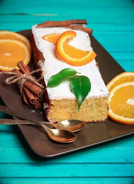 Torta arancione fatta in casa — Foto Stock