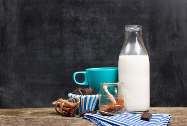 Ingredients for homemade cacao (cocoa)